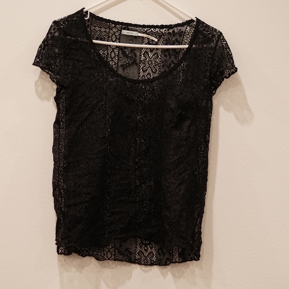 Urban Outfitters Kimchi Blue Black Lace Top